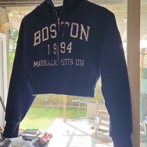 Forever 21 Navy Blue Pullover Sweatshirt